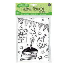 Load image into Gallery viewer, Coloring tablecloth motif Happy Birthday