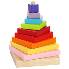 Load image into Gallery viewer, Educational wooden tower pyramid
