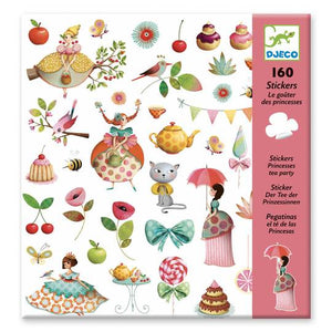 160 Stickers - princesses tea party