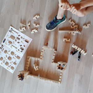 Wooden Construction Set - 100 Pieces Basic