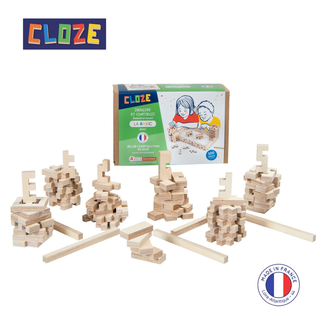 Wooden Construction Set - 100 Pieces Basic