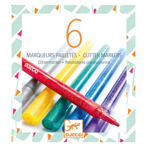 6 Glitter markers