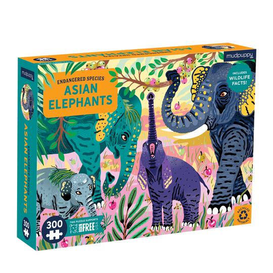 Asian Elephants Puzzle - 300 pieces