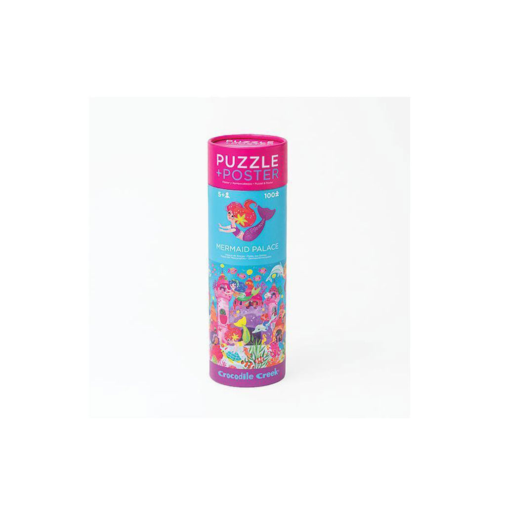 Puzzle + poster mermaid palace 100-pc