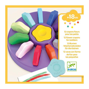 12 Flower Crayons
