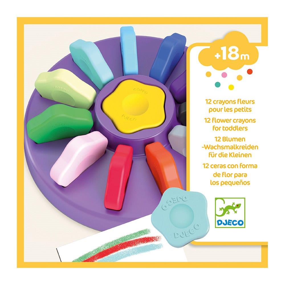12 Flower Crayons