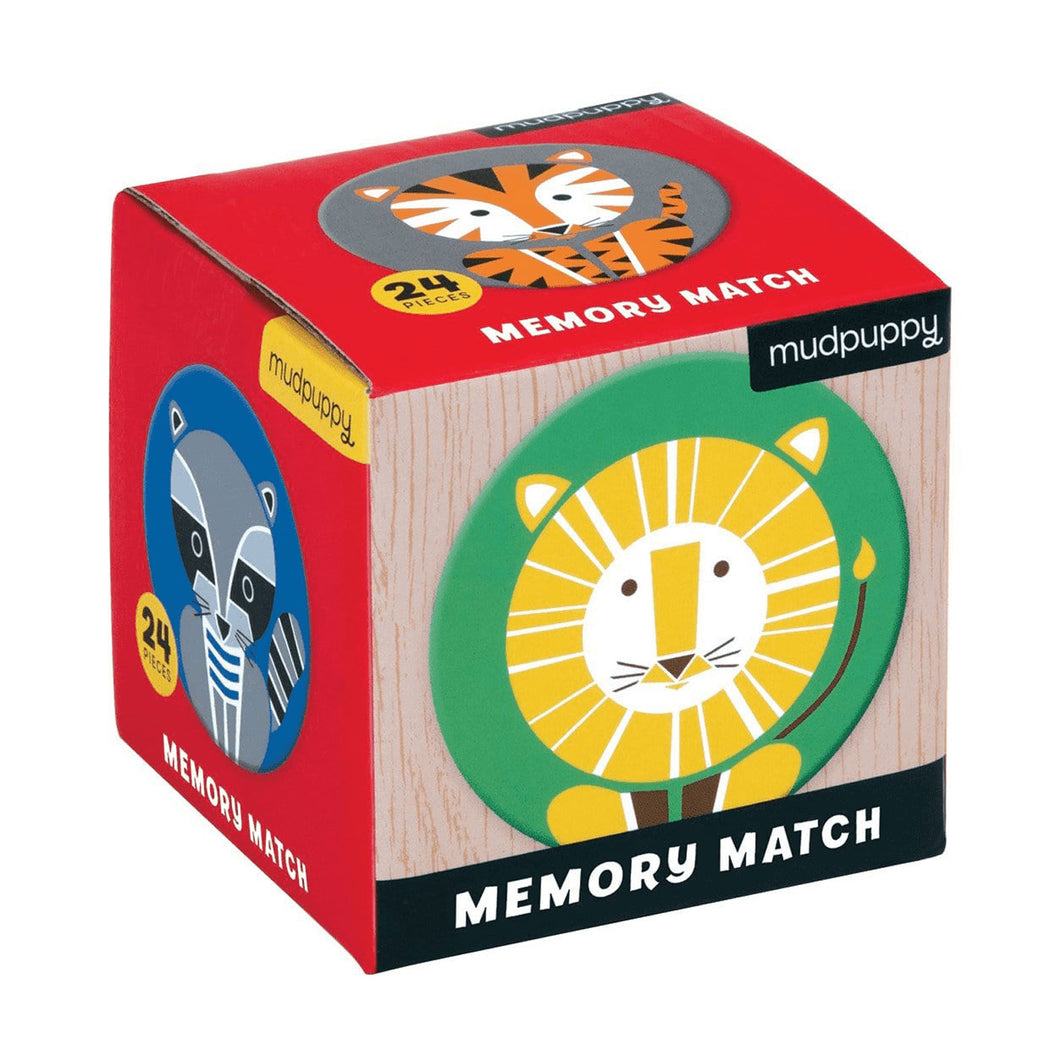Mini memory match game - geometric animals