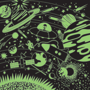 Glow-in-the-dark family puzzle - space 500 Piece