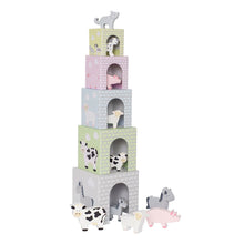 Load image into Gallery viewer, Stacking cubes animals
