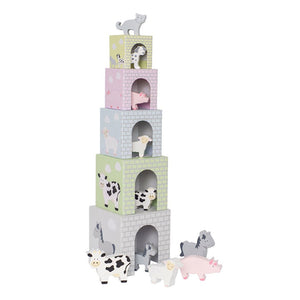 Stacking cubes animals