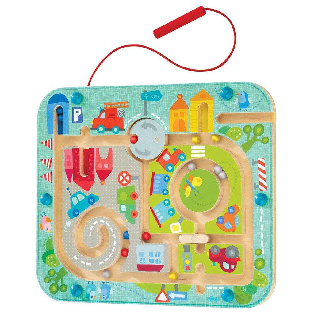 Wooden magnetic game - town