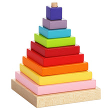 Load image into Gallery viewer, Educational wooden tower pyramid
