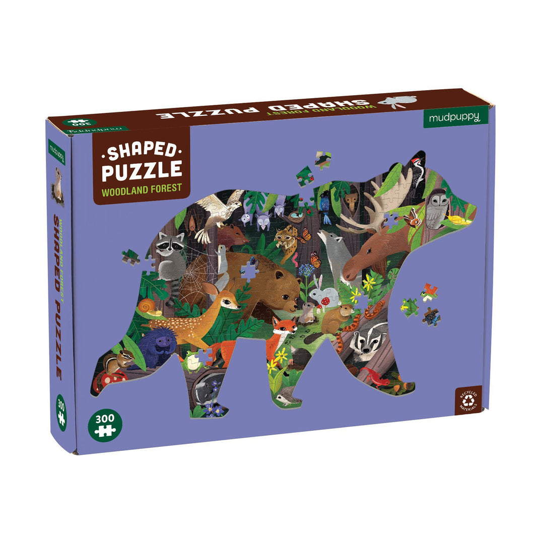 Shaped scene puzzle - woodland forest 300 piece