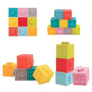 Stackable plastic cubes